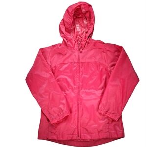 Lands' End Pink Hooded Jacket Kids Size M (5-6)